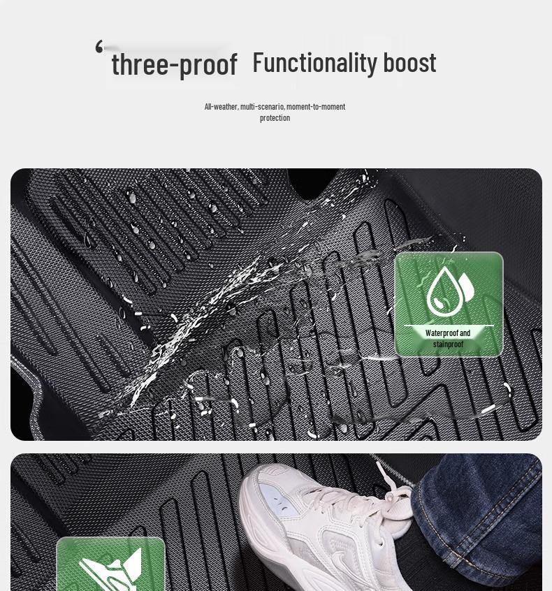 Коврики в салон Volkswagen Teramont X, Модели 17-24, Полностью закрывающие 7-местный, TPE