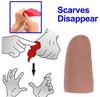 Magic Trick Props Vanish Appearing Plastic Finger Thumb Tip + Red Silk Scarf Disappear Tricks Stage