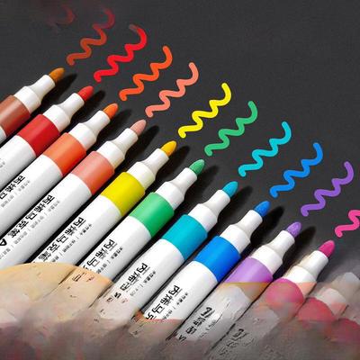 Акриловые маркеры для учеников начальной школы — рисуют яркими цветами, водостойкие и быстросохнущие.