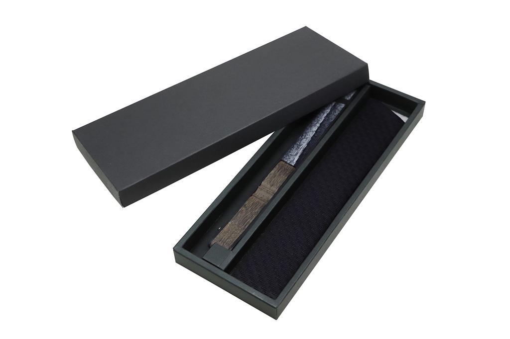 Складной веер для веерного набора с серым листом конопли [Osaka Choseido] мужской, стильный, деловой, сумка, держатель, носовой платок, градиент,