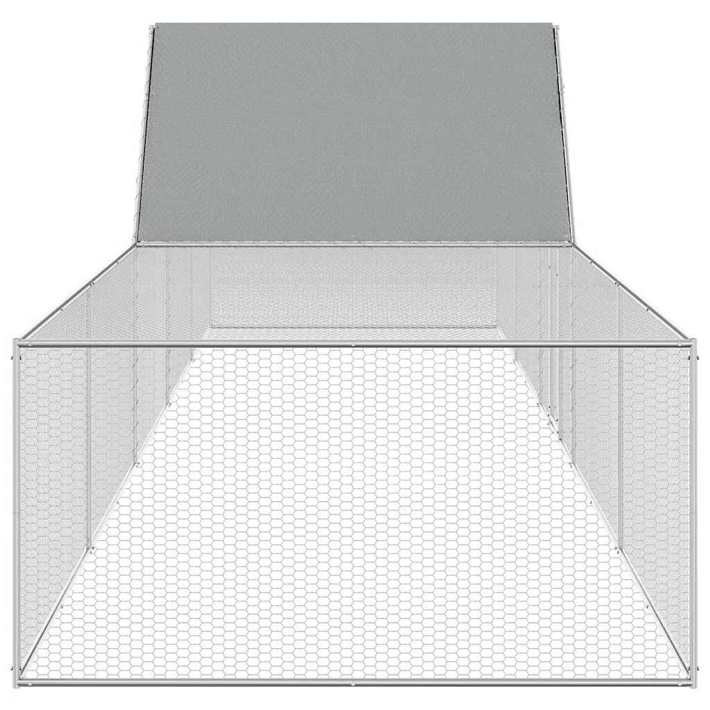 Chicken Coop 10x2x2 m Galvanized Steel