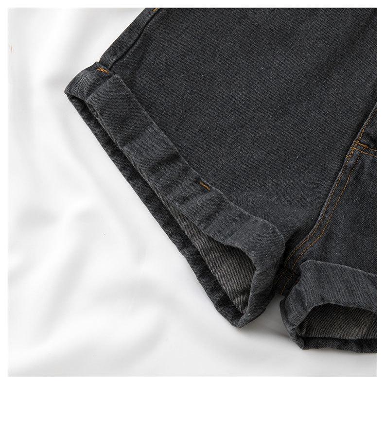 Женские джинсовые шорты А-силуэта с подвернутым краем - Летний тонкий стиль, Мода инфлюенсеров, Повседневные шорты с широкими штанинами