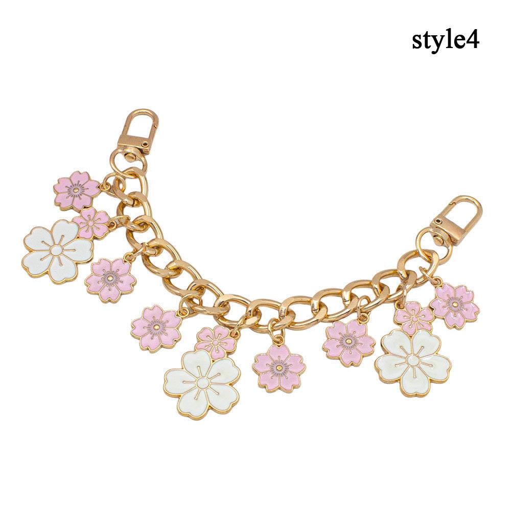 ГОРЯЧИЙ Подвеска для сумки 'Цвет сакуры' Цепочка Бант Сердце Эмаль Шарм для телефона Цепочка для сумки Удлинительный ремешок для сумки через плечо Аксессуары