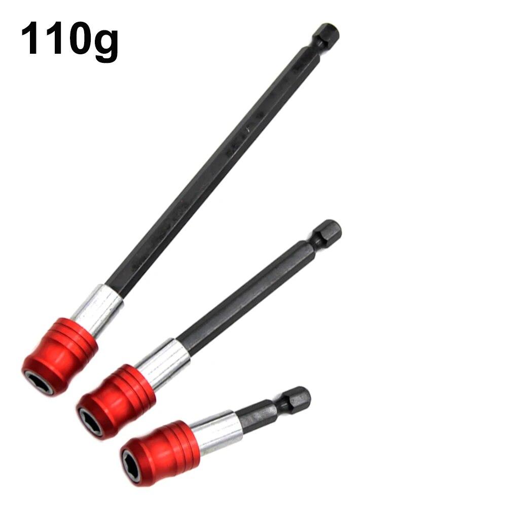 1PC Hexagonal Handle Red Three Piece Set Quick Release Self-locking Extension Rod 60/100/150mm Screwdriver Head Extension Rod