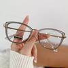 Simple And Fashionable Anti-Blue Light Flat-Glass Light Luxury Metal Women's Glasses Frame Optical Prescription Customization