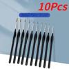 10Pcs/set Detail Paint Brush with Black Pole for Miniature Watercolor Oil Painting Drawing Liner Pen Stationery School Supplies