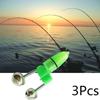 3Pcs LED Light Double Twin Bells Tip Clip On Fish Fishing Rod Bite Alarm