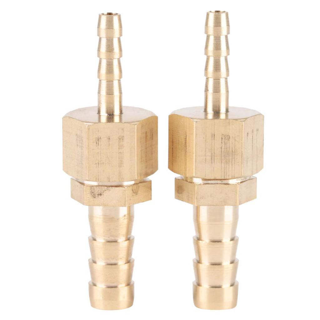 2pcs 4 8mm Brass Fitting Hose Barb Tail Reducer Reducing Plug Connector