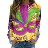 Костюм-смокинг Mardi Gras, толстовки, забавный карнавальный 3D-принт, женские повседневные толстовки с длинным рукавом, пуловеры Y2k, верхняя женская одежда