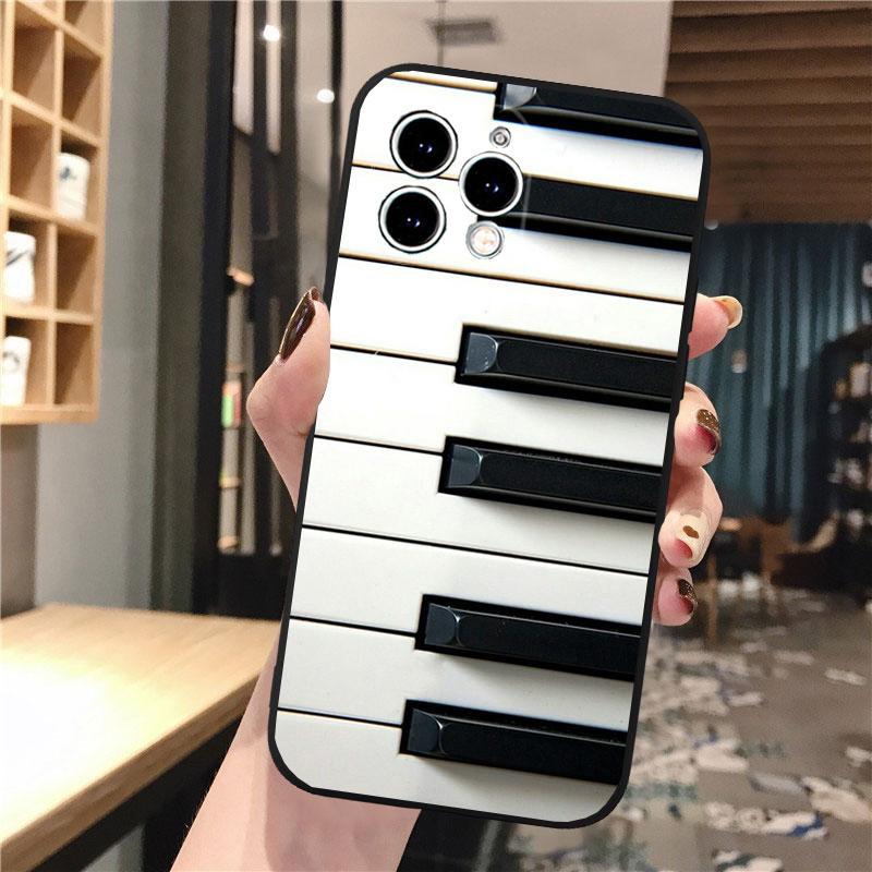 Чехол для телефона с музыкальным пианино для iPhone Samsung Galaxy Redmi Xiaomi Oppo OnePlus Note SA 7 8 9 10 11 12 13 14 20 21 22 23 53 54 Pro Max Plus Ultra TPU Soft