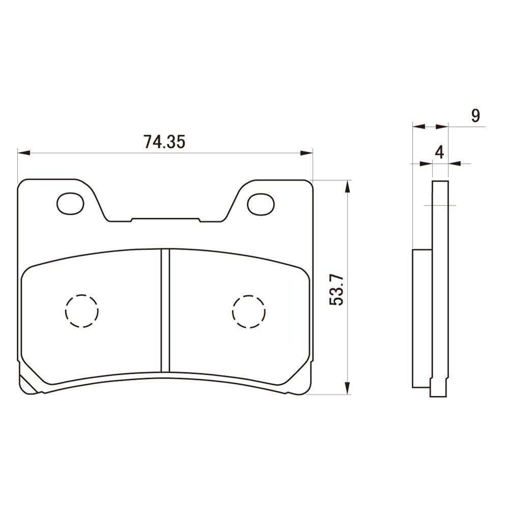 Daytona Motorcycle Brake Pads, Golden Pad X (Sintered Metal Pad), V-MAX (93-07), FZR1000 (89-90),