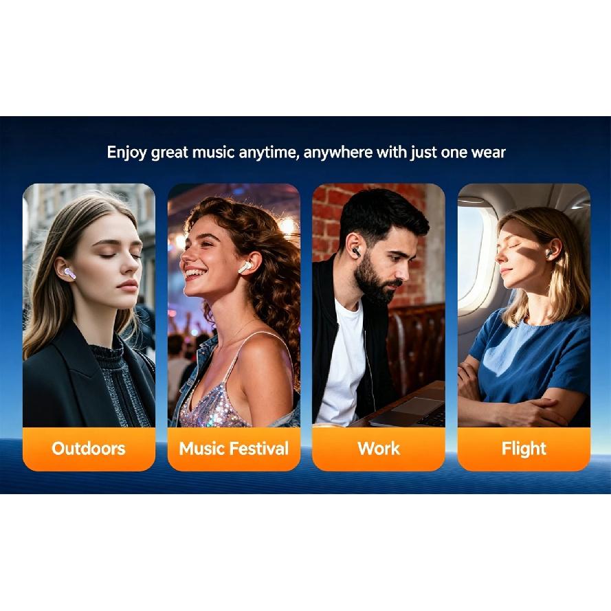 BOSECXT Ultra TOUR PRO6 Smart Touch Multi Functional Large Screen TWS Wireless ANC Noise Cancelling Earbud Enc Heavy Bass Earbud