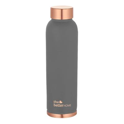 Медная бутылка серая (950 мл), Copper Water Bottle Grey, The Better Home