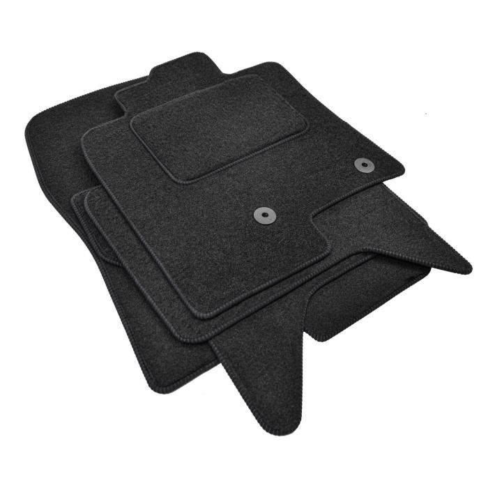 Tapis De Sol - Mitsubishi - Pajero 5D - Velours Noir - 4 Pièces - Antidérapant