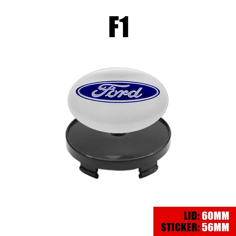 4pcs 60mm Car Wheel Center Hub Cap Auto Rim Covers Emblem Badge For Ford Focus Fiesta Mondeo Ranger Kuga Mustang ST Accessories