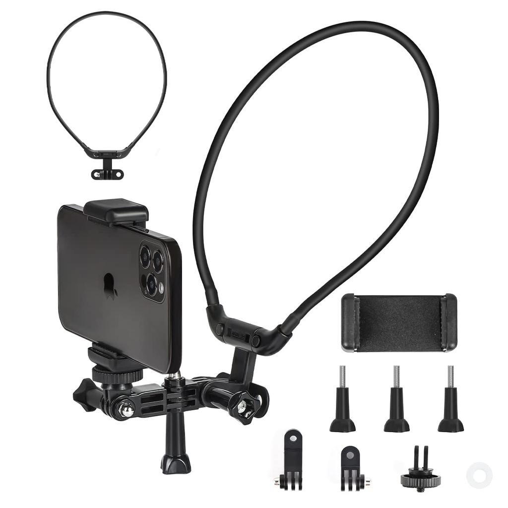 Neck Hanger for Neck Hanger for Action Comes with Smartphone Compatible with Other Action Cameras GoPro, Multi-angle Adjustable, Cameras, Holder,