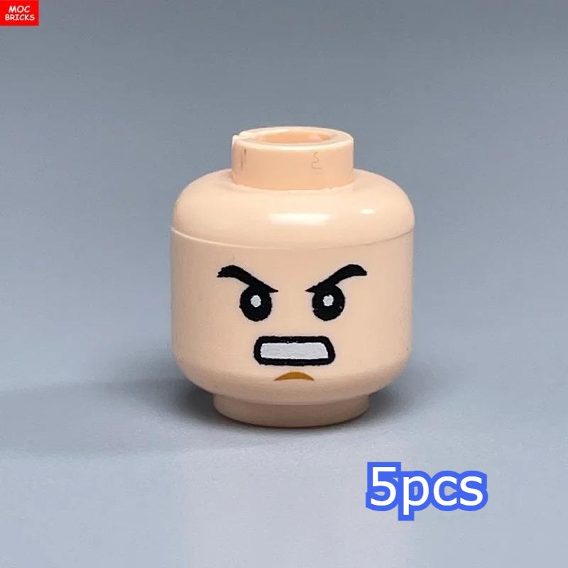 MOC Детали Конструктора Полая Плоть Выражение Лица Голова Идеально Для Фигурки 4 см Сделай Сам Образовательные Строительные Блоки Игрушки Детские Подарки
