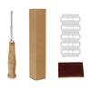 Stainless steel bread grooming knife wooden handle cutting knife European bag curved bread cutter baguette bread knife baking tool