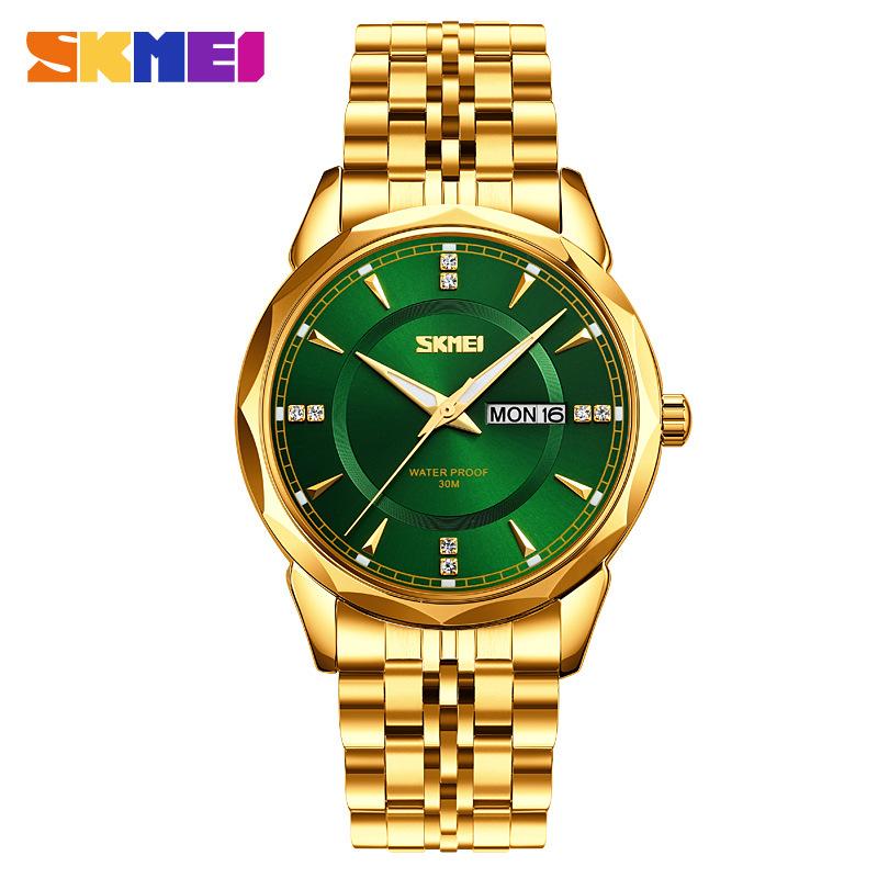 Skmei Fashion Trend Men Watch Waterproof Stainless Steel Calendar Quartz Watch Business Clock Gift Watches for Man