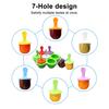 Silicone Ice Cream Mold 7 Holes Easy Release Clean Multifunctional DIY Popsicle Molds BPA Free Food-Grade Popsicle Making Kit