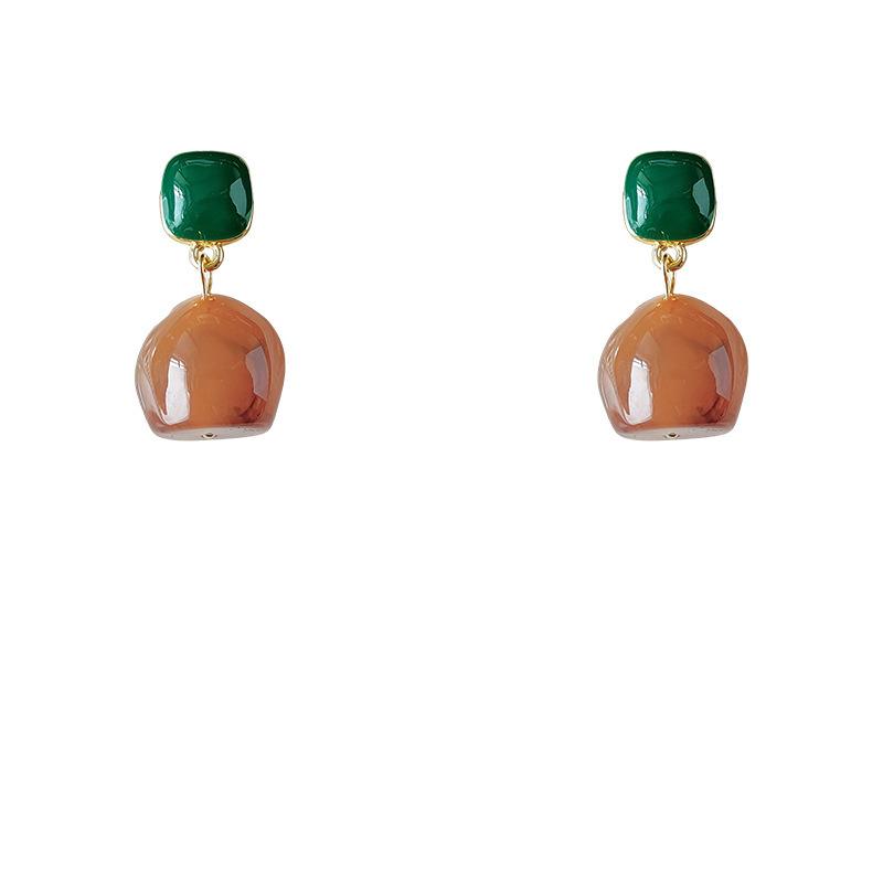 Винтажные серьги-кофе Maillard Женские серьги с литературным темпераментом Акриловые серьги-мазки Нишевые Высококлассные Осенне-зимние серьги