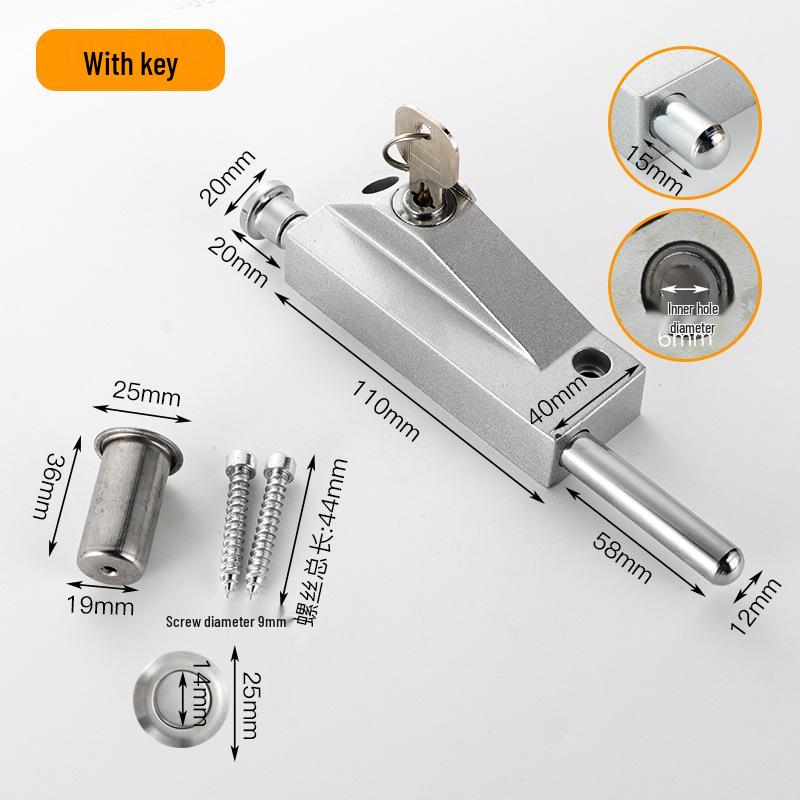 Защелка-замок для пола из алюминиевого сплава и вращающейся деревянной двери