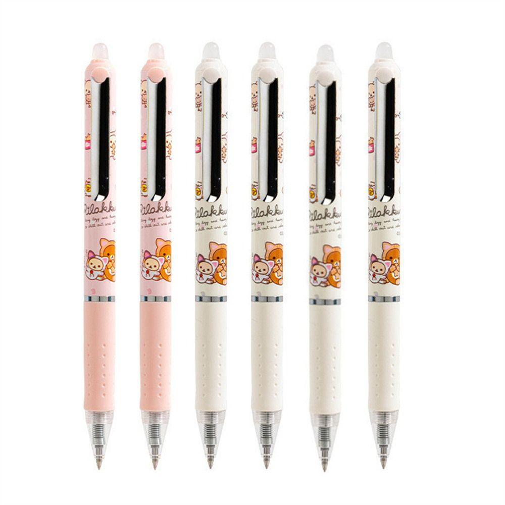 School Supply Kawaii Kids Gift Bear 0.5mm Black Erasable Pen Press Pen Gel Pen Ink Gel Pen