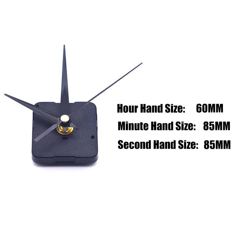 Quiet Silent Retro Quartz Clock Movement Black Hands Mechanism Parts DIY