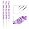 3pcs Nail Art Design DIY Acrylic Drawing Painting Striping UV Gel Pen Brush Set