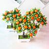 1Pc Artificial Fruit Orange Tree Bonsai Home Office Garden Desktop Party Decor Christmas Ornament