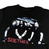 SEETHER Черная футболка с принтом группы Черная Унисекс S-5XL YA1205 Унисекс Футболка