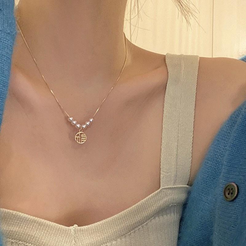 Простой темперамент Золотое колье-бини женское