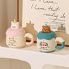 Подарок на день рождения кружка для девочек с крышкой керамическая чашка высокая ценность чашка для питья бытовая милая кофейная чашка для пары