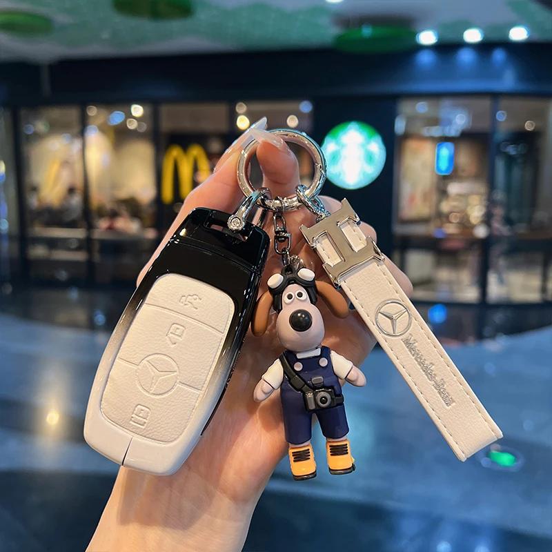 QOK3 For Mercedes Benz A C E S G Class GLC CLA GLB 200 2024 CLE W205 W213 W222 Car Key Fob Case Cover Shell Protector