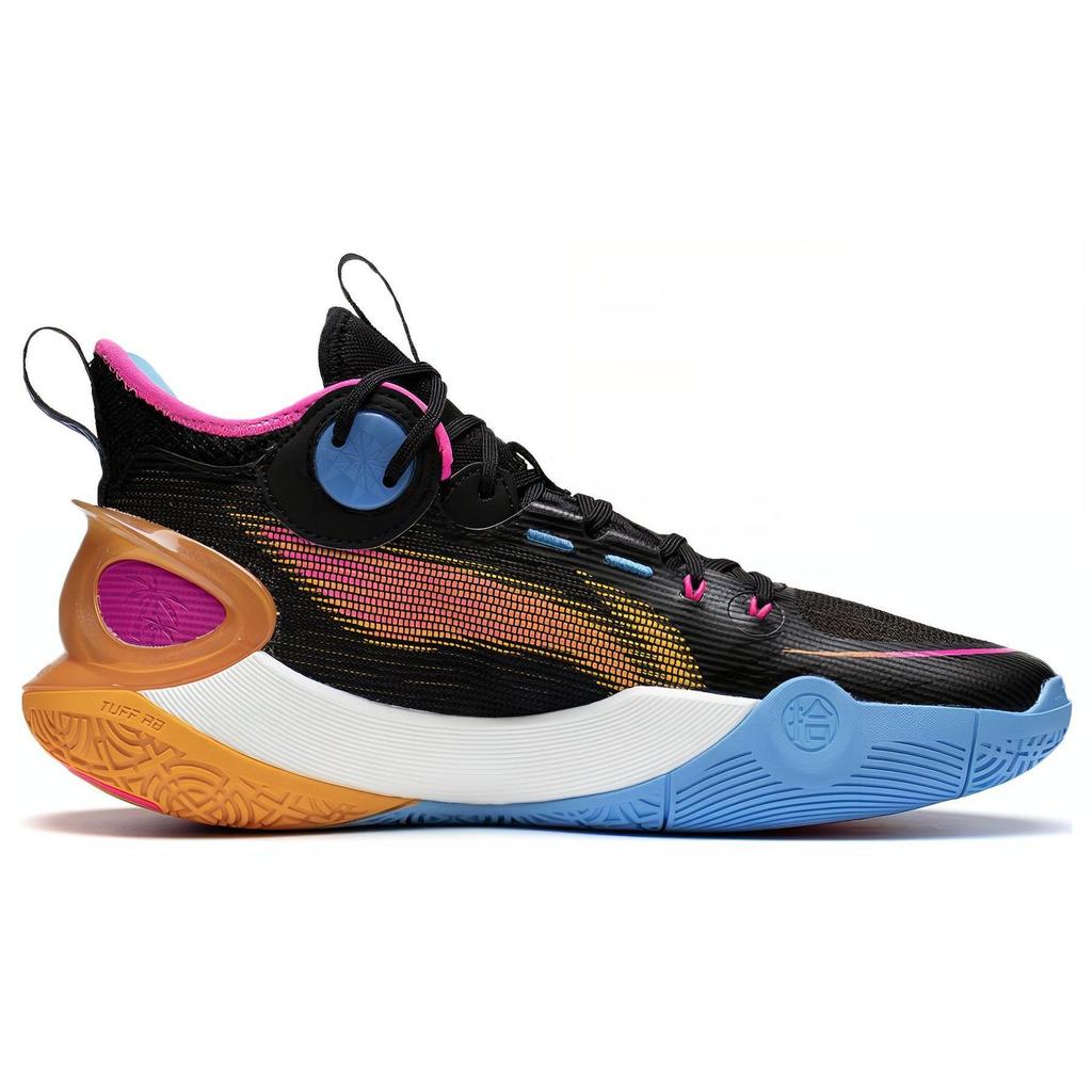 Li Ning SONIC 10 Ultra Mid Высокие износостойкие дышащие баскетбольные кроссовки Мужские Черные Синие Коричневые ABAS145-5