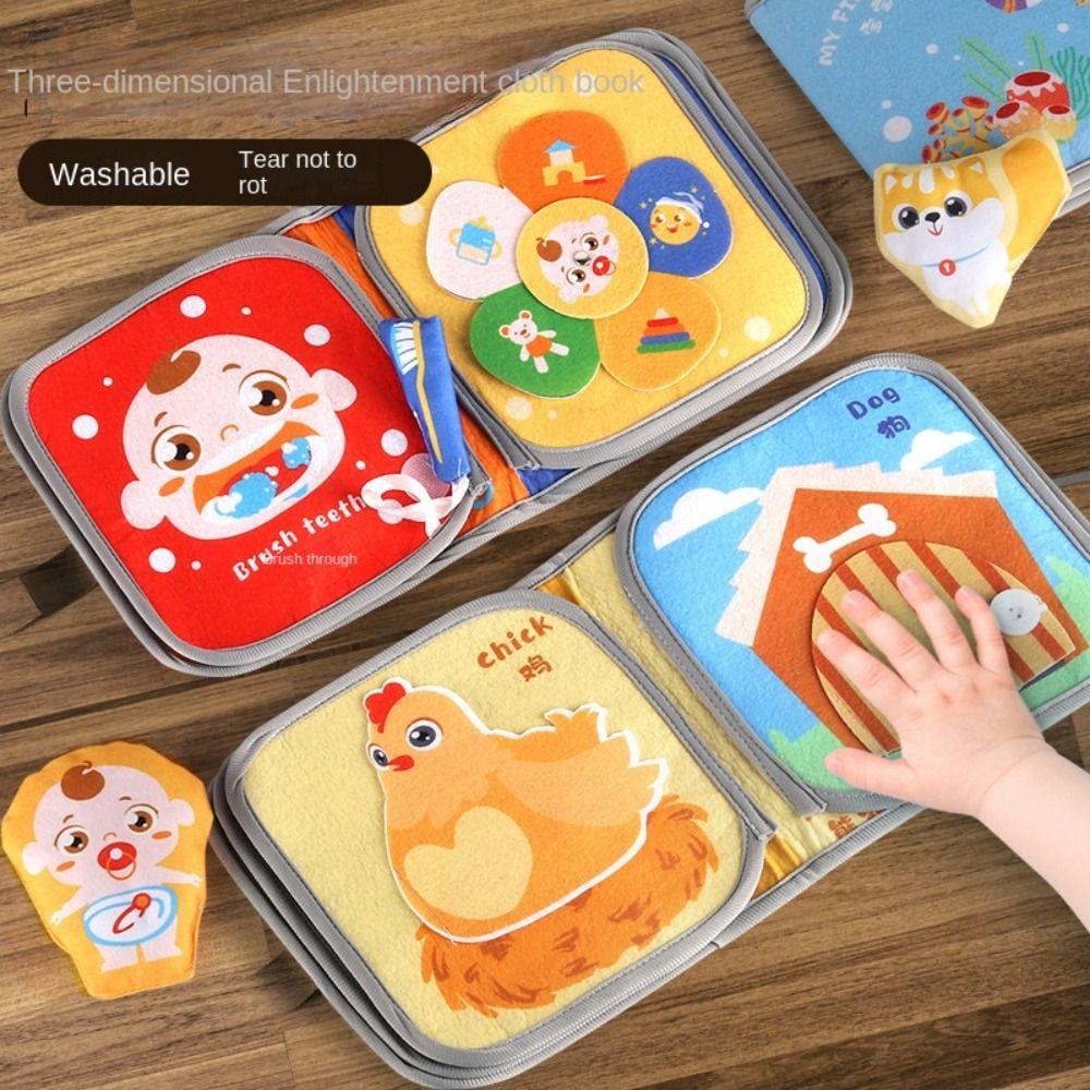 Stereoscopic Montessori Felt Cloth Book Felt Cloth Early Learning Educational Book  2-3 Years