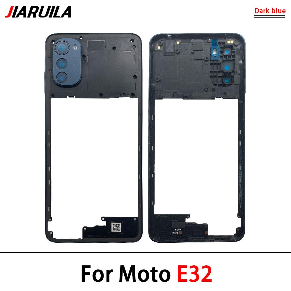NEW Middle Frame Plate Holder Housing With Side Button Key Replacement Repair For Motorola Moto E13 E22i E22 E32 Edge 20 Lite