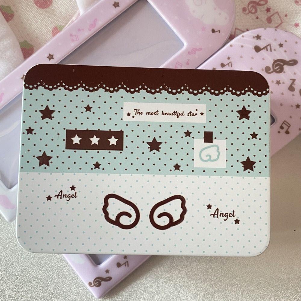 Новая металлическая коробка для хранения нот Прямоугольная Большая вместимость Жестяная коробка Мультяшный K-pop Чехол для хранения фотокарточек