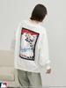 Cohen MLB Exclusive Hanafuda Back Print Crew Neck Sweatshirt, 75206020455 0190, White (01), XL