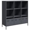 VidaXL Highboard Anthracite 101,5x39x103,5 Cm Steel, Bookcase, Modern Bookcase, Bookshelf, Shelf 851390
