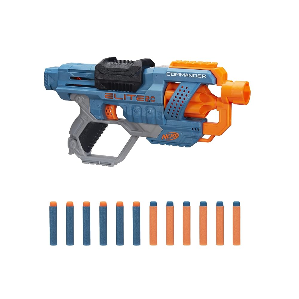 HASBRO NERF Elite 2.0 Commander RD-6 Ручной Бластер с 12 Снарядами, Возраст 8+