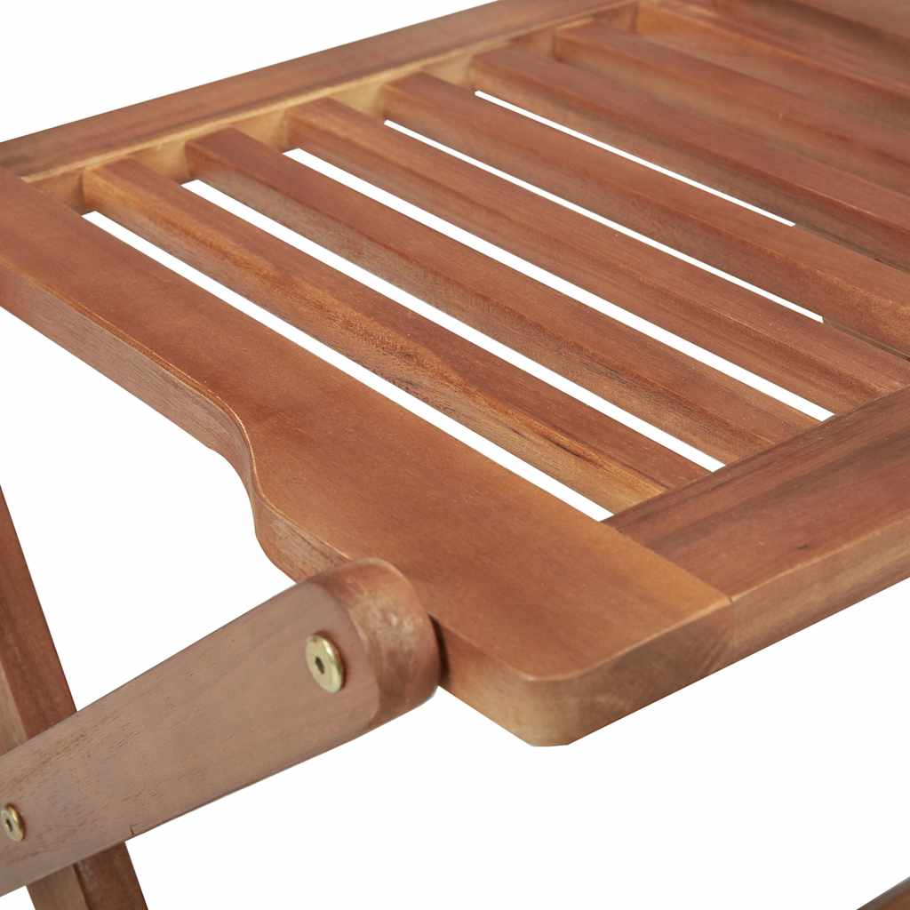 Foldable Garden Chairs 8 pcs with Cushions Solid Acacia Wood
