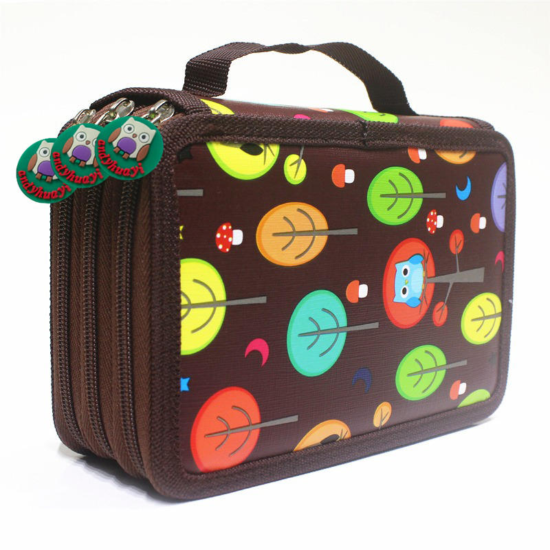 Многосекционный красочный студенческий пенал-бокс для карандашей и маркеров большой вместимости, для эскизов и рисования, для кистей, канцелярский