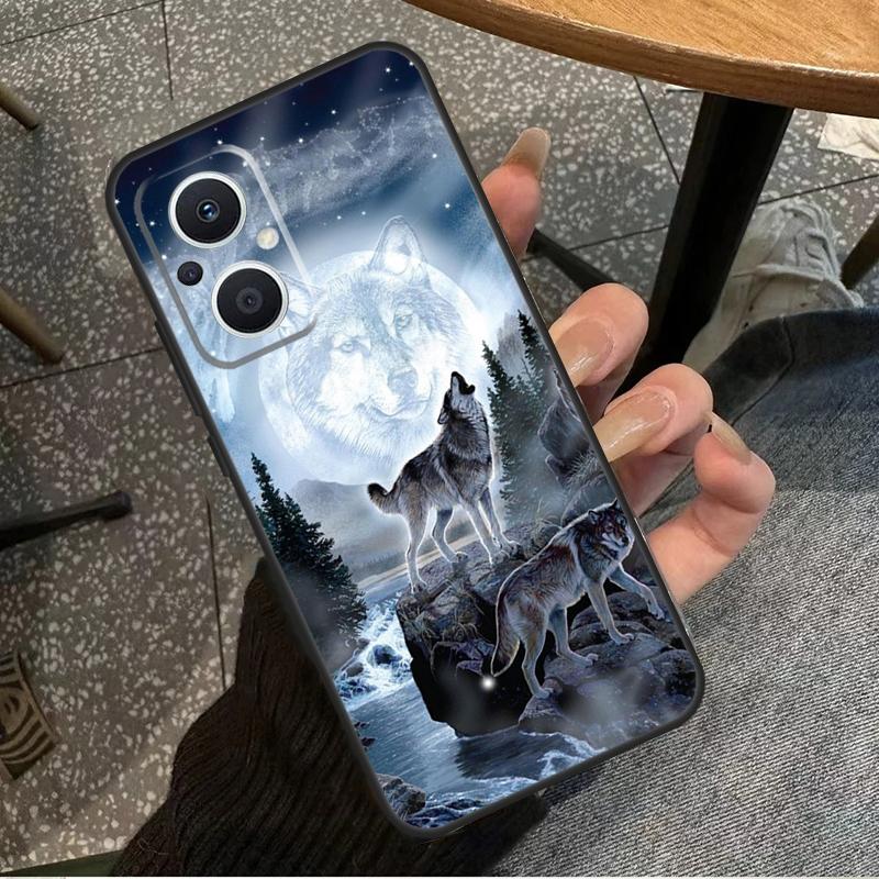 Чехол Wolf для OPPO Reno 14 13 12 11 10 Pro 8T 11F 12F 13F 14F 7 8 Lite OPPO Find X8 X6 X5 X9 Pro