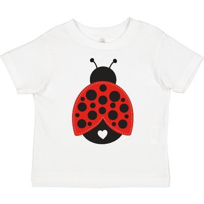 Inktastic Божья коровка Футболка для малышей мальчиков Божья коровка Красное Белое Сердце Черное Насекомое Животные