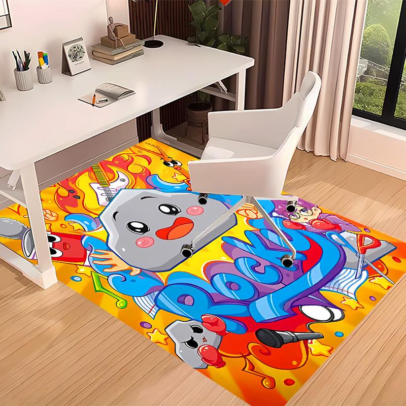Lankybox Foxy and Rocky2 Printed Absorbent Washable Carpet, Non-Slip Bathroom Mats, Kitchen Rugs, Yoga Mat,Living Room Entrance, Camping Picnic Rugs