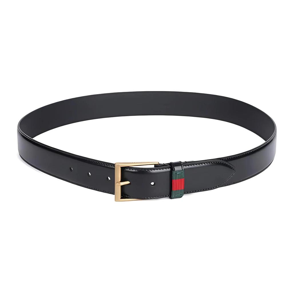 GUCCI Cow Leather Belts Men's Blue Width 3.5cm (Unisex) Leather Belts 495125DT 99T81 5495