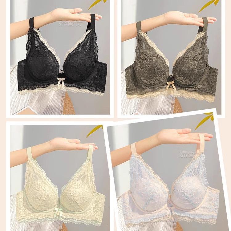 New underwear women's small breasts gather and show big, summer thin styles collect secondary breasts, anti-sagging sexy lace bra