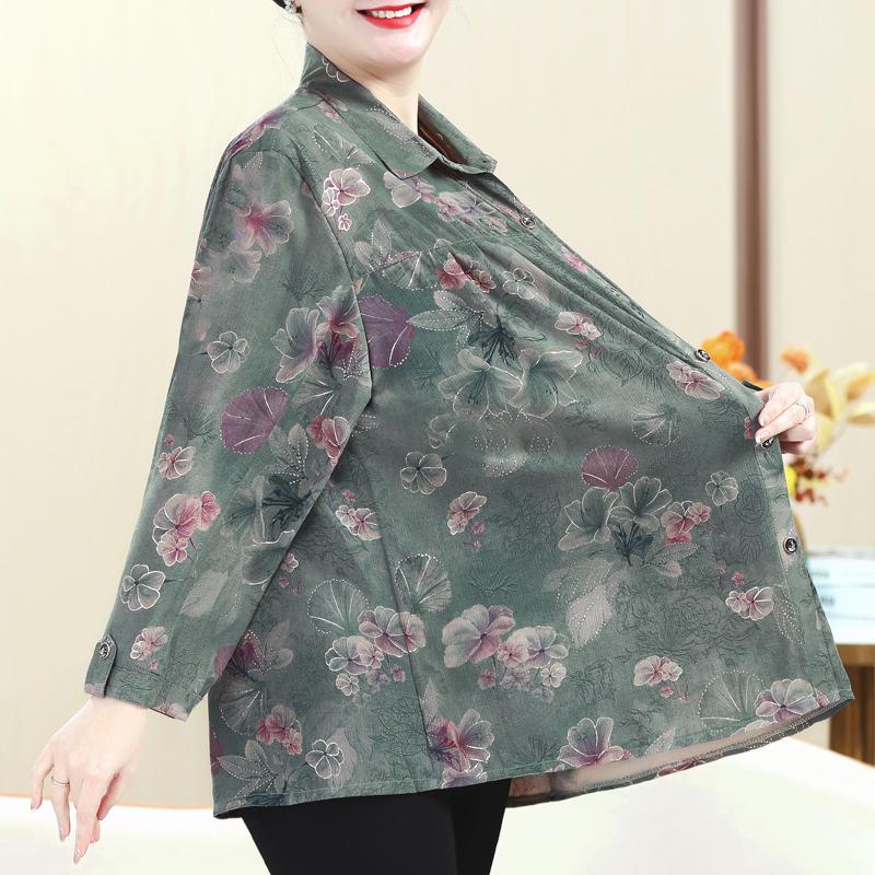 Элегантные рубашки оверсайз для женщин, топ с длинными рукавами, свободные женские блузки больших размеров, винтажная женская одежда среднего возраста