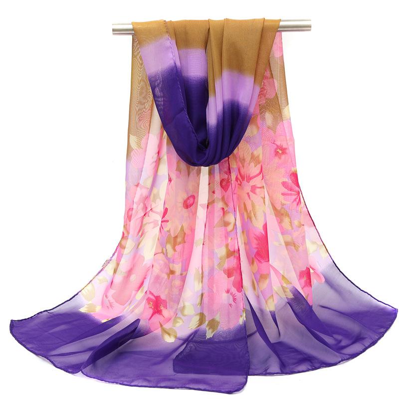 Spring/Summer New Women'S Silk Scarf 150 * 45cm Simulated Silk Twill Square Scarf Fashion Printed Large Square Scarf Professional Scarf